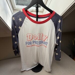 Dolly For President Long Sleeve Country Music T Shirt